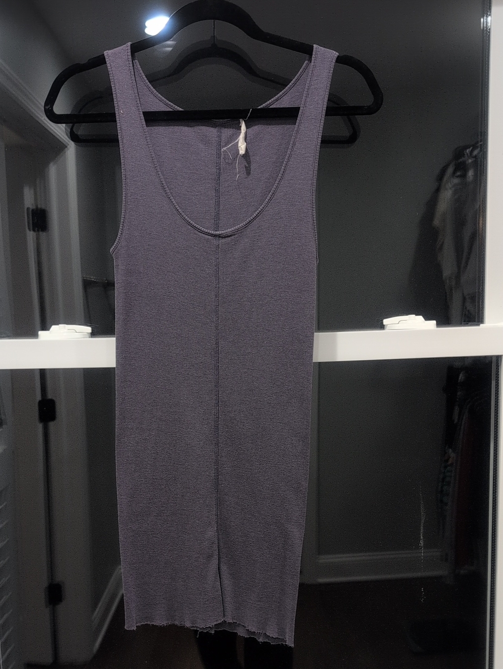 Duffy Sleeveless Ribbed Tank Top in Purple